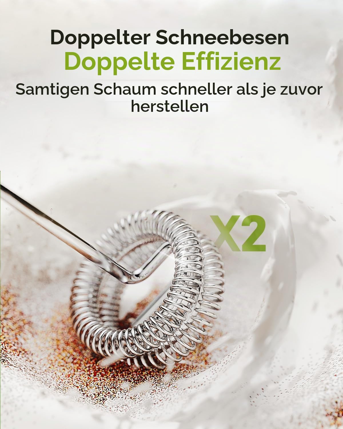 MaestriHouse wiederaufladbarer Milchaufschäumer, tragbar, elektrisch, wasserdicht, abnehmbarer Edelstahl-Schneebesen, Getränkemixer, Ständer, 2 Schneebesen,LunaFro