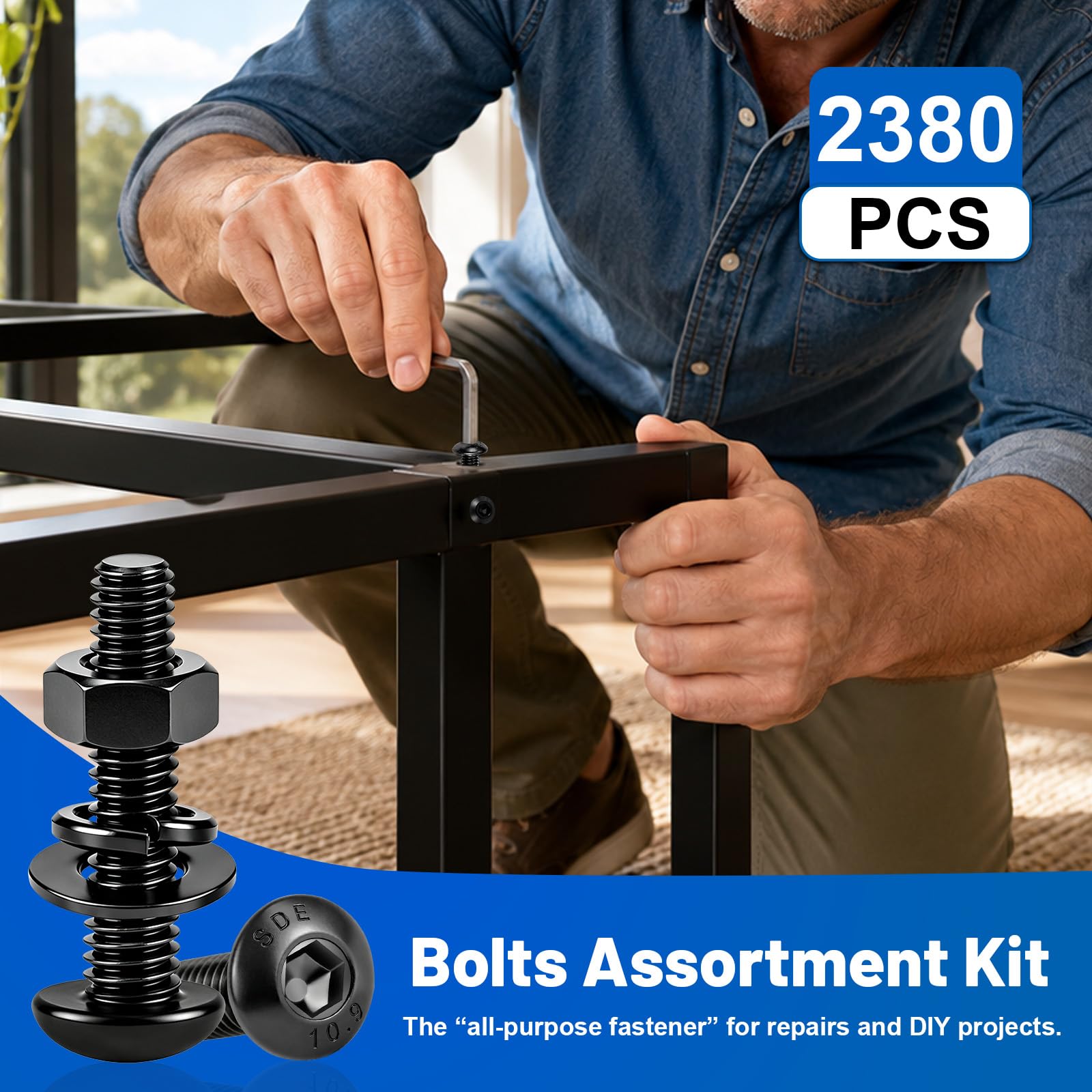 Metric Screw & Bolt Assortment Kit - 2380 Pieces -6 Metric Screw & Bolt Assortment Kit - 2380 Pieces -6