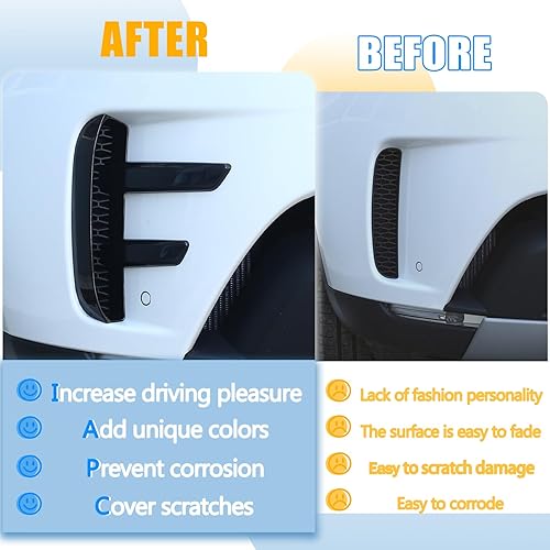 Miniatura 2 de LLKUANG Cubierta de ventilación de rejilla de parachoques delantero compatible con Land Rover Discovery 5 L462 2017-2023, accesorios decorativos de