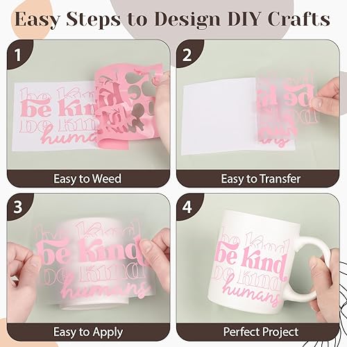 Miniatura 2 de VINYL FROG 001 Rollo de vinilo adhesivo mate de 12 pulgadas x 6 pies  Rollo de vinilo mate rosa princesa para la mayoría de los tipos de máquinas de