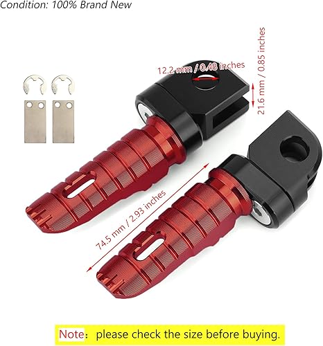 Miniatura 3 de Mad Hornets Reposapiés delantero Piernas para KAWASA-KI Z300 Z400 Z800 Z650 Z900 Z1000 NIN-JA 650