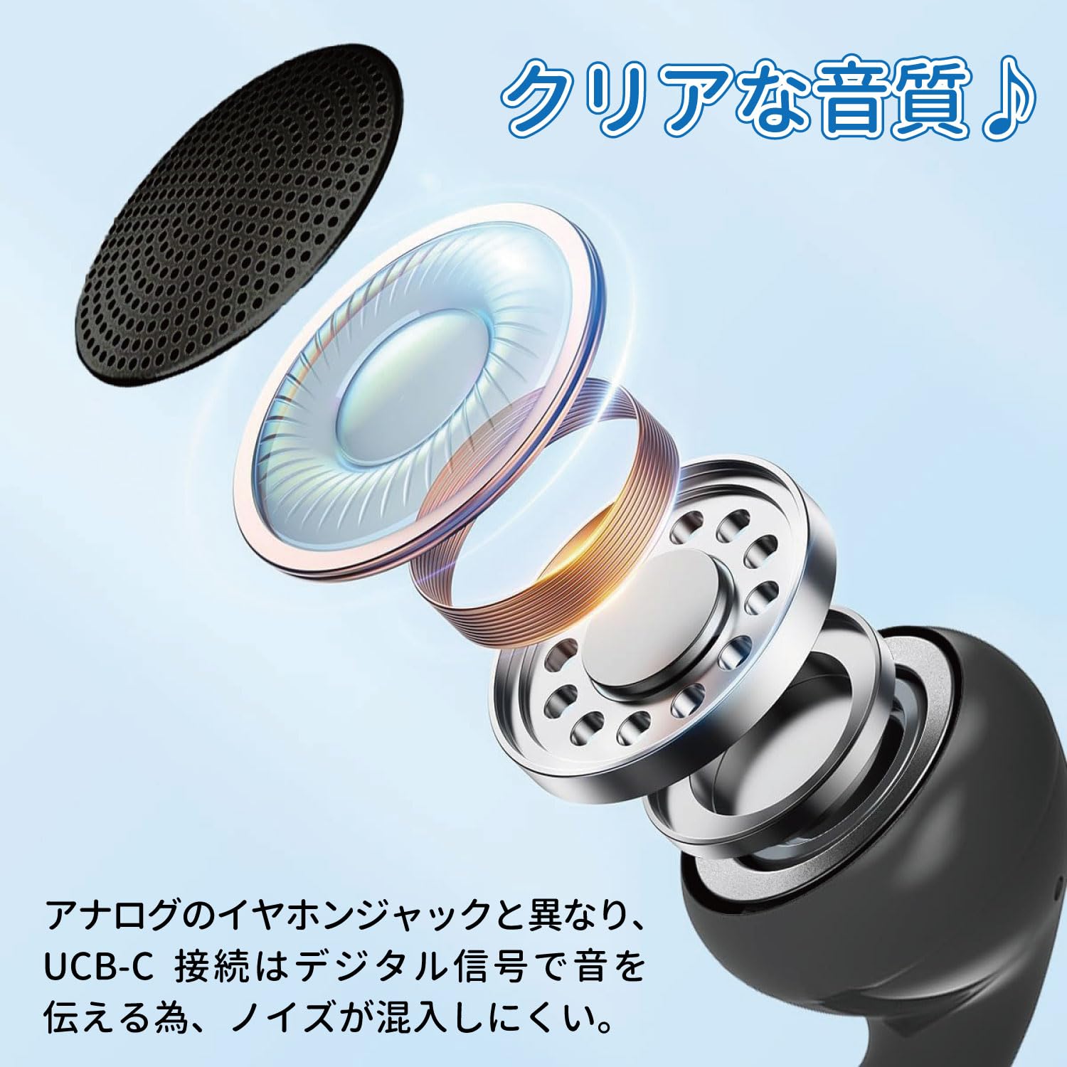 Amazon.co.jp: Buddycom/Bonx WORK 対応 左右兼用 片耳 イヤホン