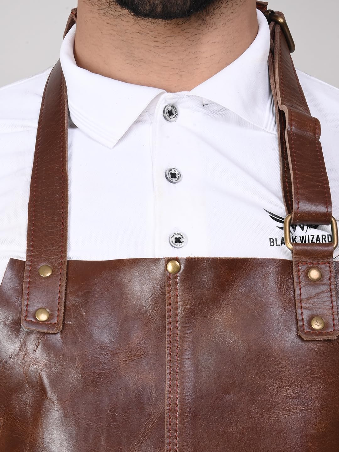 RABADA Leather Apron with Tool Pocket, Heavy Duty Apron, Woodworkers Apron, Mechanics Apron, Blacksmiths Apron, Carpenter Apron, Heat and flame resistance aprons, Adjustable M to 4XL Apron.