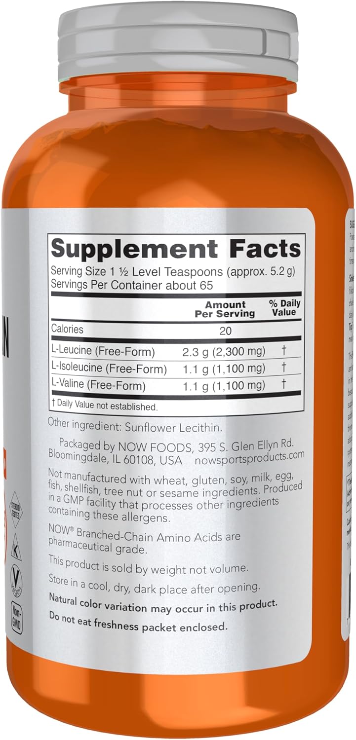 Now Foods Sports Nutrition, Branched Chain Amino Acid Powder...
