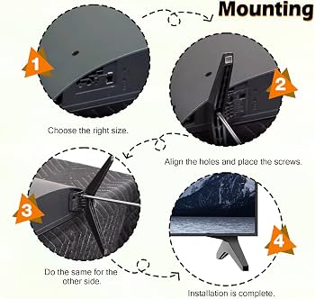 4 Viti Montaggio Base Per TV LG (es. 43UJ635V, 49UJ635V, 55UJ635V) - Aperto Ma Mai Usato