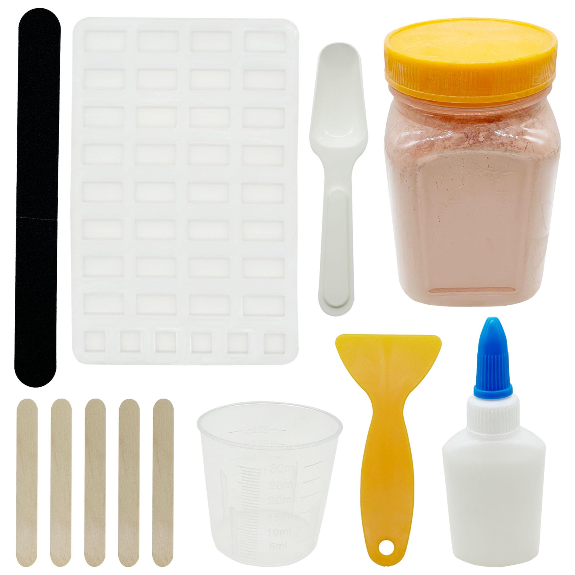 Woohome Miniature Brick Silicone Mold, Brick Making Tool Kit Tiny Red Bricks Crafts Kit for Dollhouse Mini Garden Sand Table Landscape Building Accessories (RED 1)