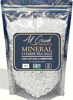 All Goods Baja Sea Salt1 Lb, Baja Mineral Sea Salt, Crystals Coarse Mineral Salt, Salt Organic 82 Minerals Coarse, Coarse ...