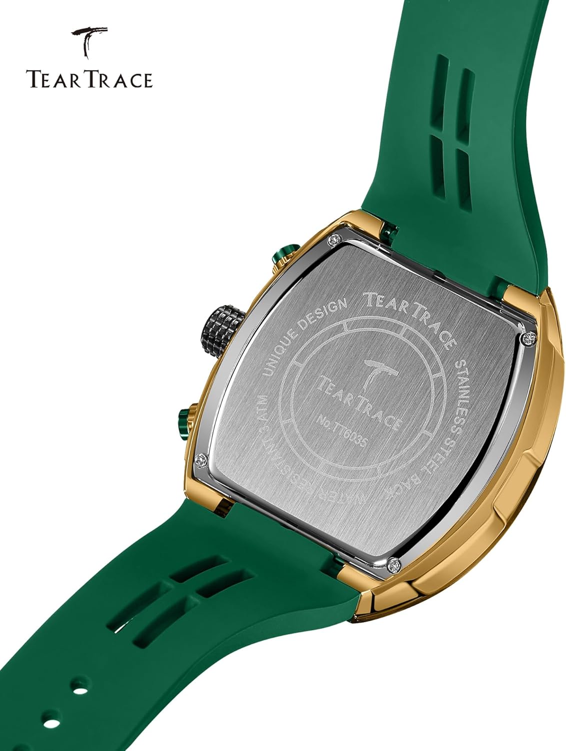 Watches for Men Analog Quartz Waterproof Sport Men’s Watch Tonneau Chronograph Luminous Fashionable Unique Casual Watch with Silicone Strap - Image 9