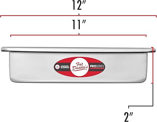 Miniatura 3 de Fat Daddio's POB-11152 Molde para Pastel de Lámina de Aluminio Anodizado, 11 x 15 x 2 Pulgadas Plateado