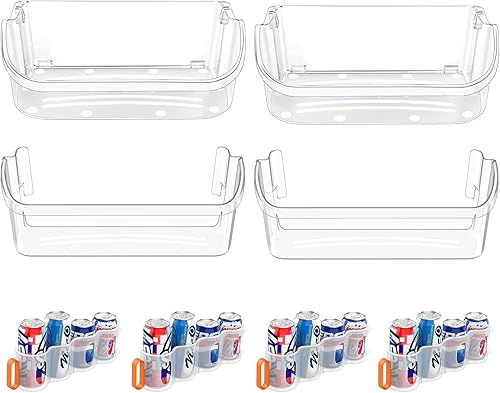 240356402 Contenedor de puerta de refrigerador y estante de puerta 240323002 compatible con piezas de repuesto para estante de puerta de