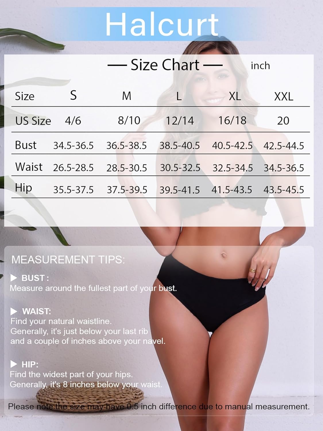 Halcurt Women's Mid Waisted Bikini Swimsuit Bottoms Full Coverage Swim Bottoms - Image 6