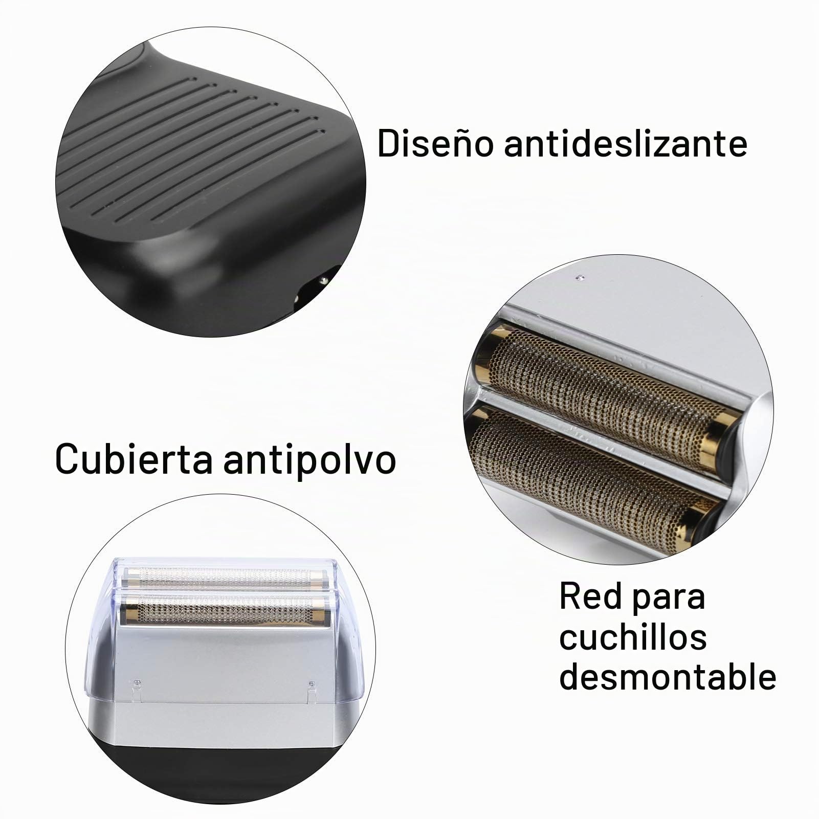Afeitadoras Eléctricas para Hombres, Cortacésped para Crane Calvo USB Afeitadora Acabado Profesional, Portátil Eléctrico de los Hombres para el Cuello de las Mejillas y la Cabeza