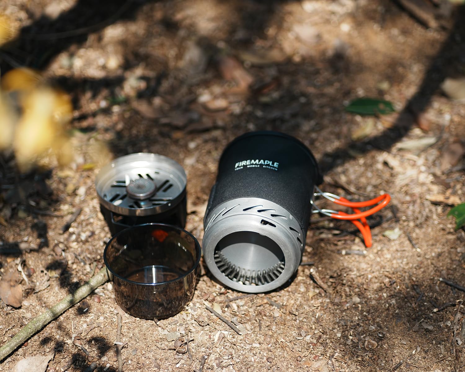 Fire-Maple "X1" Réchaud de Camping Gaz Portable – Brûleur à Jet Compact pour Trekking, Randonnée, Backpacking, Bushcraft, Pêche & Chasse – Équipement de Camping Léger Noir