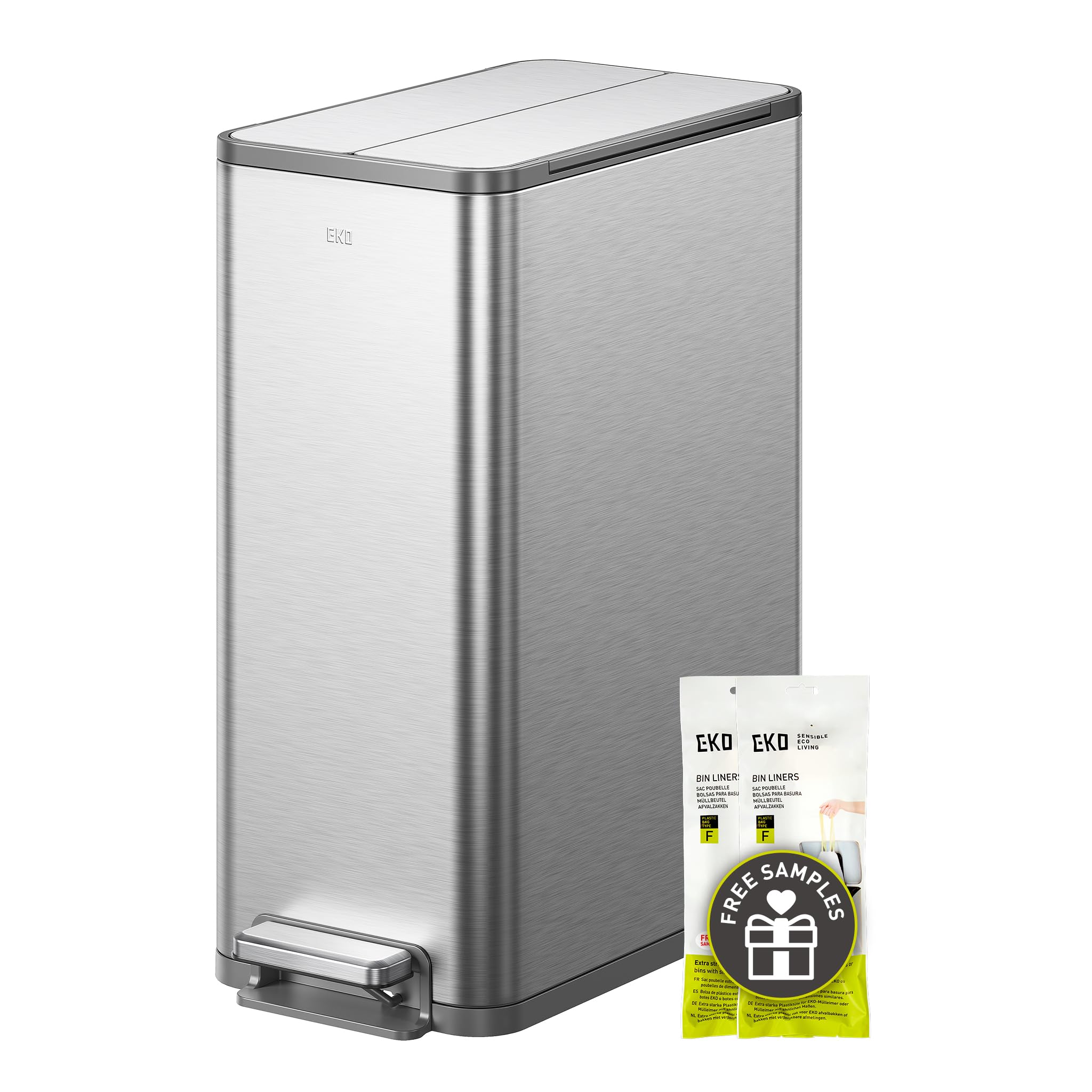 Amazon.com: EKO X-Wing 50L / 13.2 Gallon Slim Step Trash Can