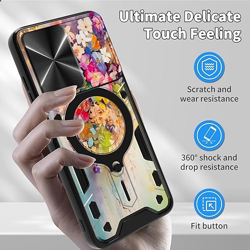 Vista 469 de Funda protectora híbrida para Samsung Galaxy A53 5G de 6.5 pulgadas y anillo giratorio de 360 grados, función atril, híbrida, de doble capa