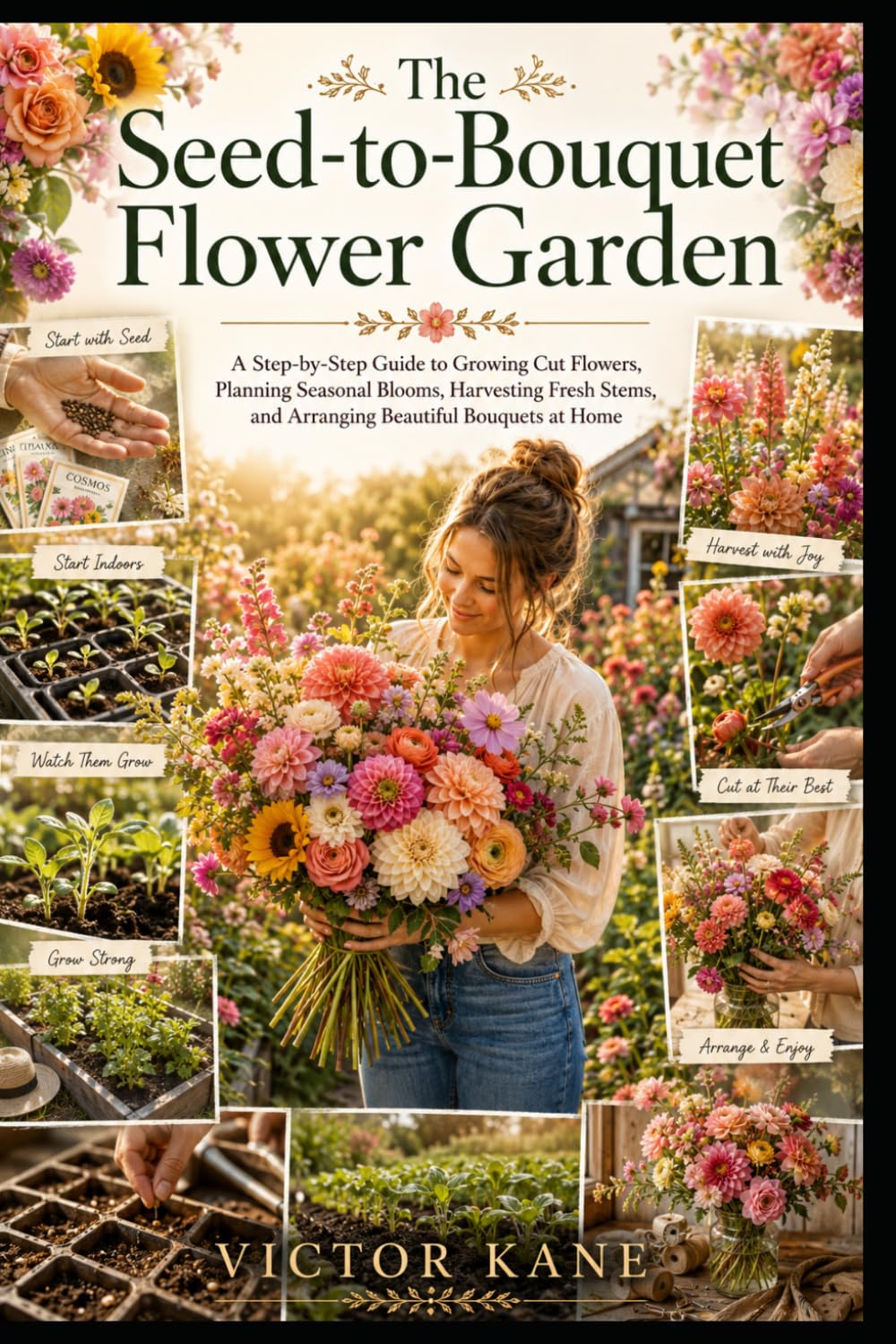 The Seed-to-Bouquet Flower Garden: A Step-by-Step Guide to Growing Cut Flowers, Planning Seasonal Blooms, Harvesting Fresh Stems, and Arranging Beautiful Bouquets at Home