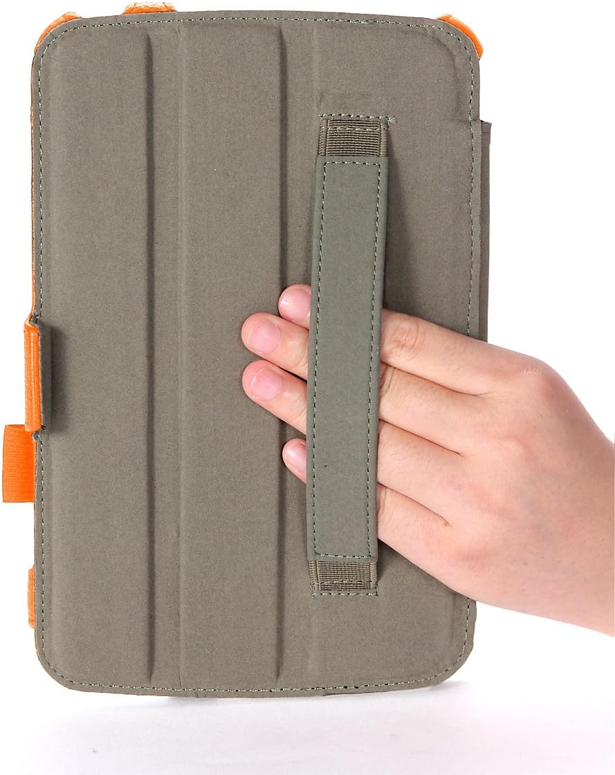 i-Blason Slim Book Shell Case and Cover Auto Wake/Sleep for Samsung Galaxy Note 8.0 GT-N5100/N5110 WiFi 4G LTE (3 Year Warranty)-Orange