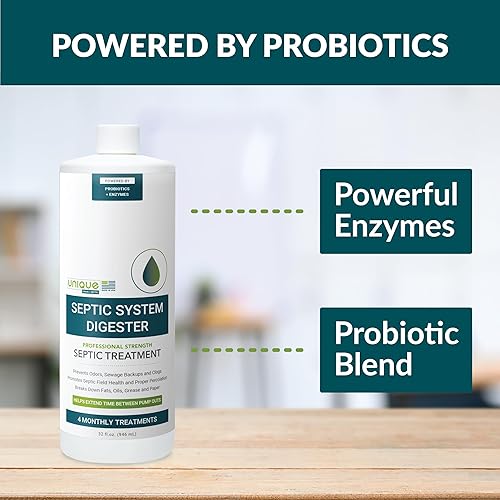 Miniatura 4 de Unique Digestor del sistema séptico  4 tratamientos mensuales  Ayuda a prevenir los respaldos de aguas residuales, obstrucciones, olores  para uso