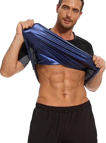 Miniatura 8 de NINGMI - Chaleco de neopreno para hombre, para entrenamiento de cintura, para pérdida de peso, quemador de grasa