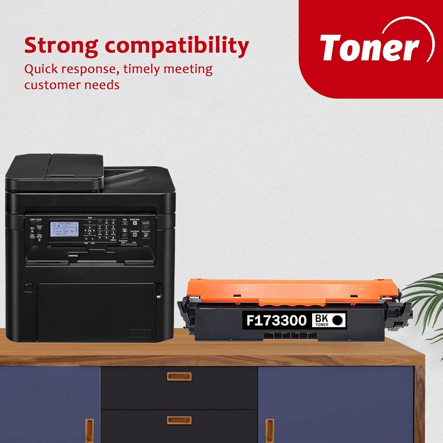 F173300 Black High Yield Toner Cartridge (1-Pack) -Compatible Replacement for Canon F173300 Toner Work with F173300 Printer