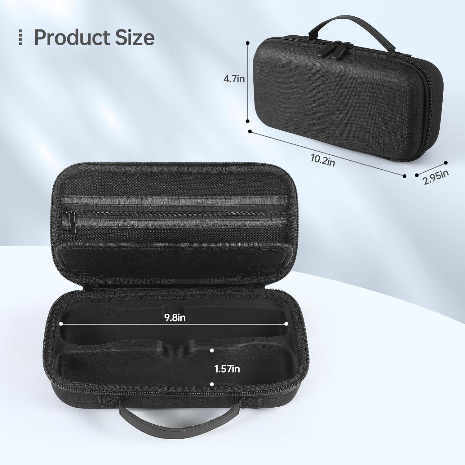 Wireless Microphone Portable Carrying Case Compatible with JBL Wireless Two Microphone System, Dual Mic Hard Bag Suitable for Travel and Home Storage (Charcoal Black) - Image 3
