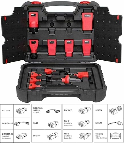 Autel MaxiSys MSOBD2KIT Kit de adaptador no OBDII 11 adaptadores para vehículos sin puerto OBD2 dentro de la funda de transporte moldeada por disponible en Yaxa Colombia