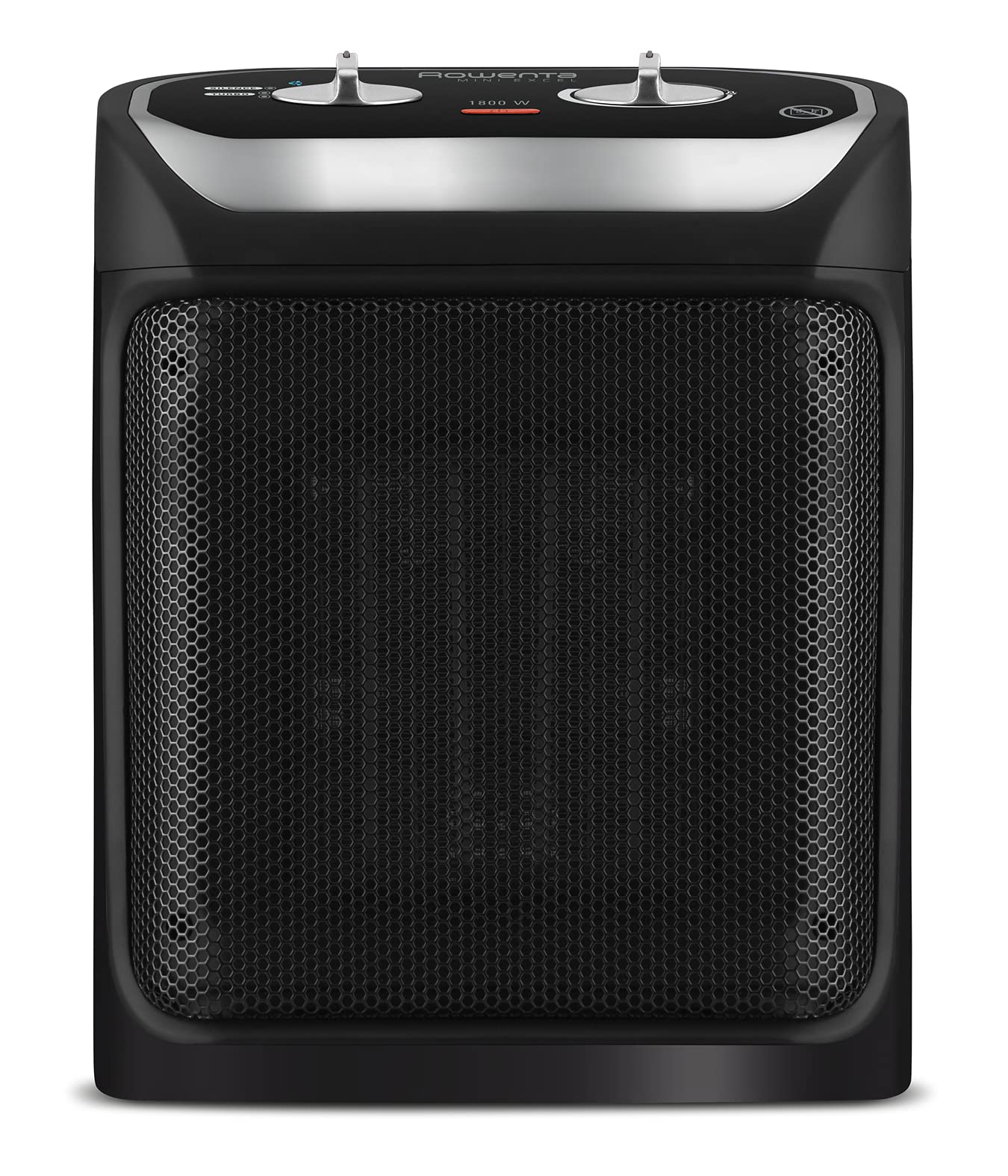 Rowenta Mini Excel Chauffage soufflant céramique 2-en-1, Radiateur électrique, Chauffage d’appoint, Ventilation froide, Puissant, Silencieux, Compact SO9261F0, Noir