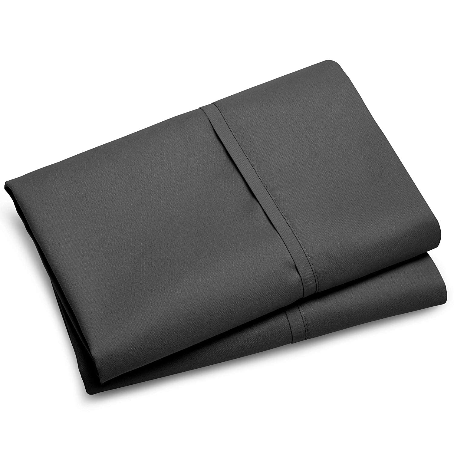 The Bishop Cotton - Luxury Sheets 1000 Thread Count, 100% Egyptian Cotton, Smoth, Soft, Crisp, 2 PC Pillowcases Set (2 PC Queen Pillowcases, Elephant Grey)