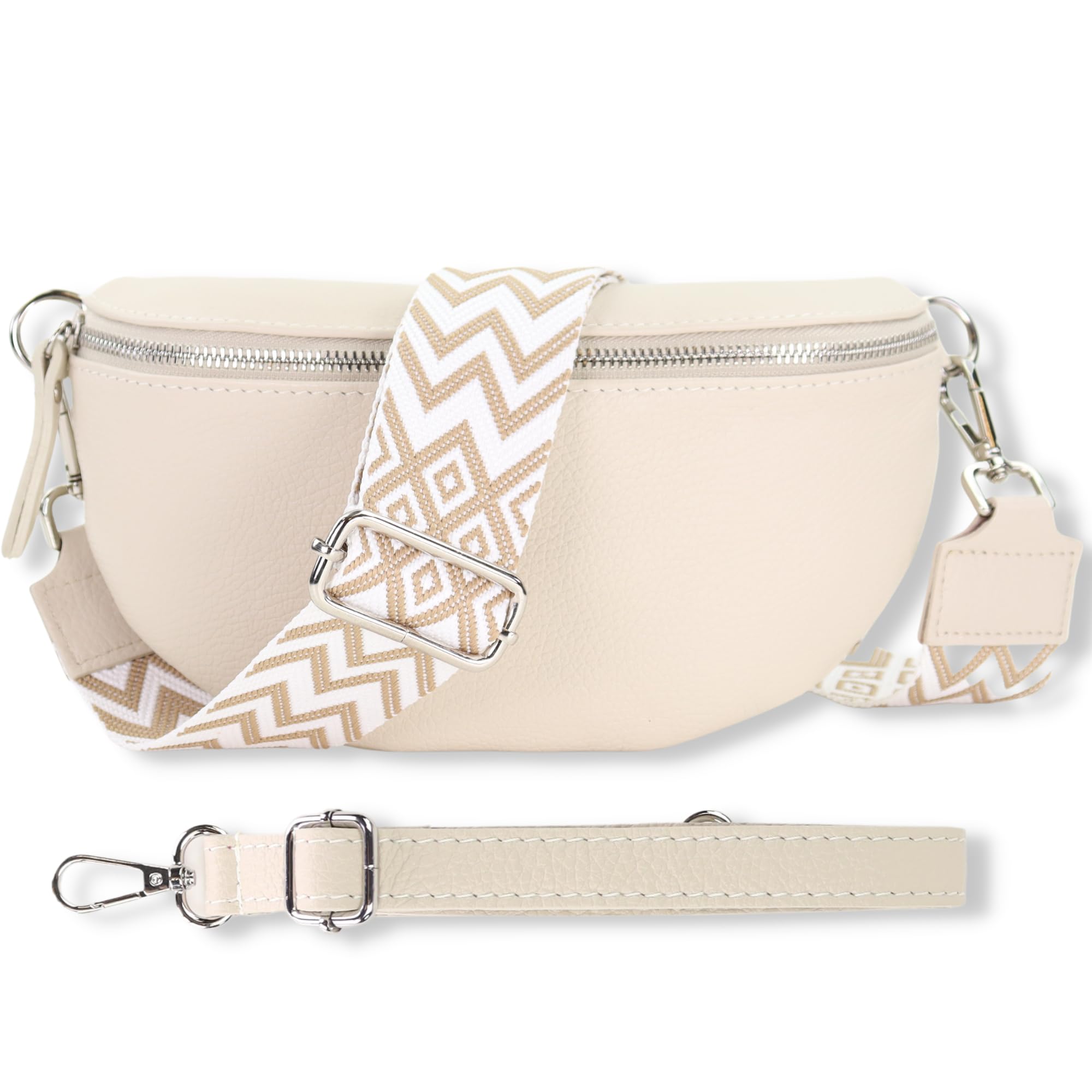 Blade Heuptas voor dames, echt leer, stijlvolle heuptas met 2 patronen