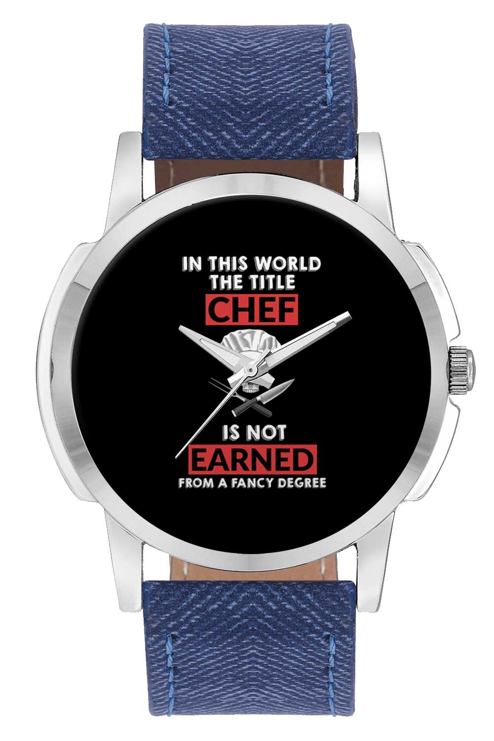 BIGOWL Wrist Watch for Men - Title Chef is Not Earned by A Fancy Degree | for Chefs - Analog Mens and Boys Unique Quartz Leather Band Round Designer dial Watch (B074CNYGQZ) Amazon Price History, Amazon Price Tracker