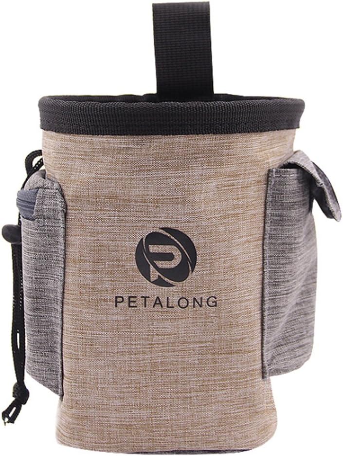Hillento Pet Treat Pouch Dog Training Bag with Belt Carries Pet Toys Treats Sport Running Drawstring Waist Bag Poop Bag Dispenser
