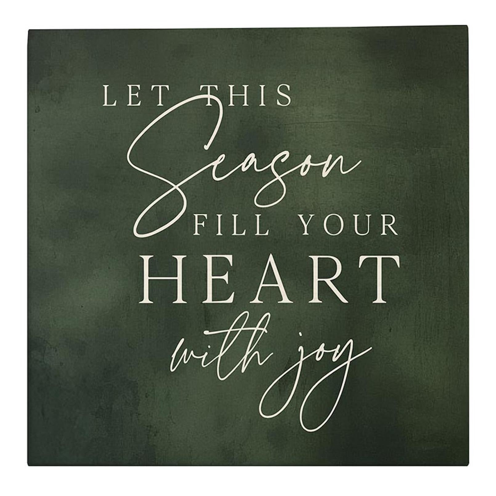 P. Graham Dunn Christmas Holiday Design Word Block, 5" x 5", Message Reads "Let This Season"