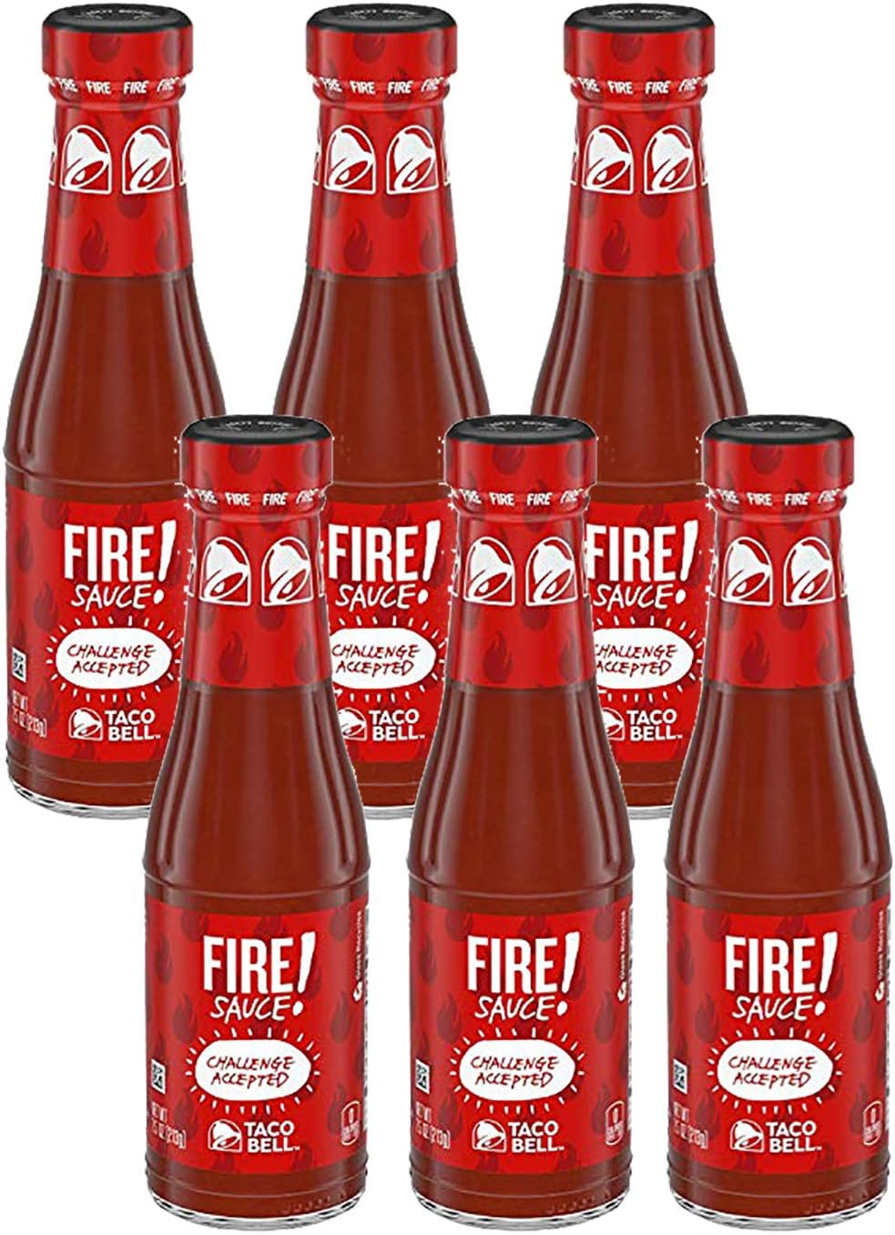 Taco Bell Fire Sauce 7.5Ounce Bottle (Pack of 6) Amazon.ca Grocery & Gourmet Food