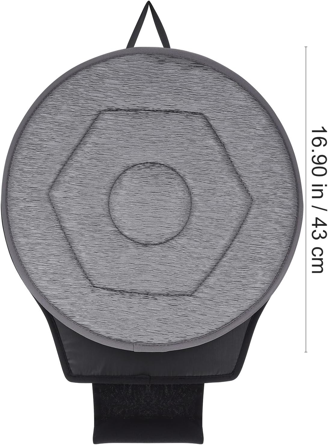 YARNOW 360 Degree Swivel Seat Cushion for Car, Dark Gray Rotating Chair Pad, Non-Slip Auto Revolving Base for Elderly and Pregnant Women, Home Office Mobility Assist