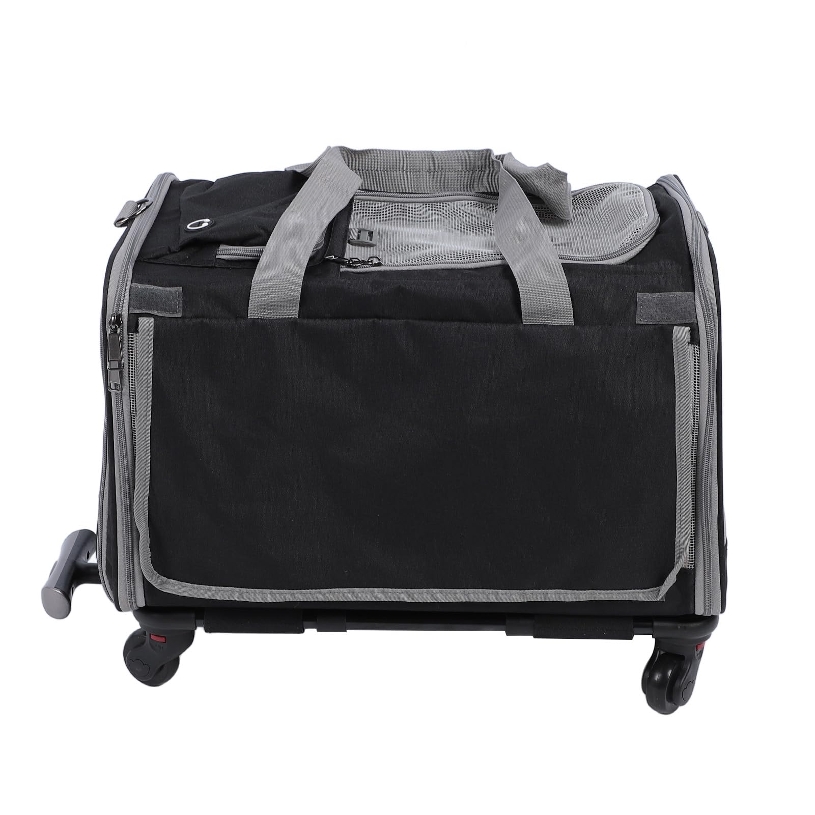 Transportín para Mascotas con Ruedas, Aprobado por Aerolíneas y TSA, Bolsa de Viaje Suave Plegable para Gatos/Perros, Mochila con Ruedas para Mascotas, Adecuada para Perros