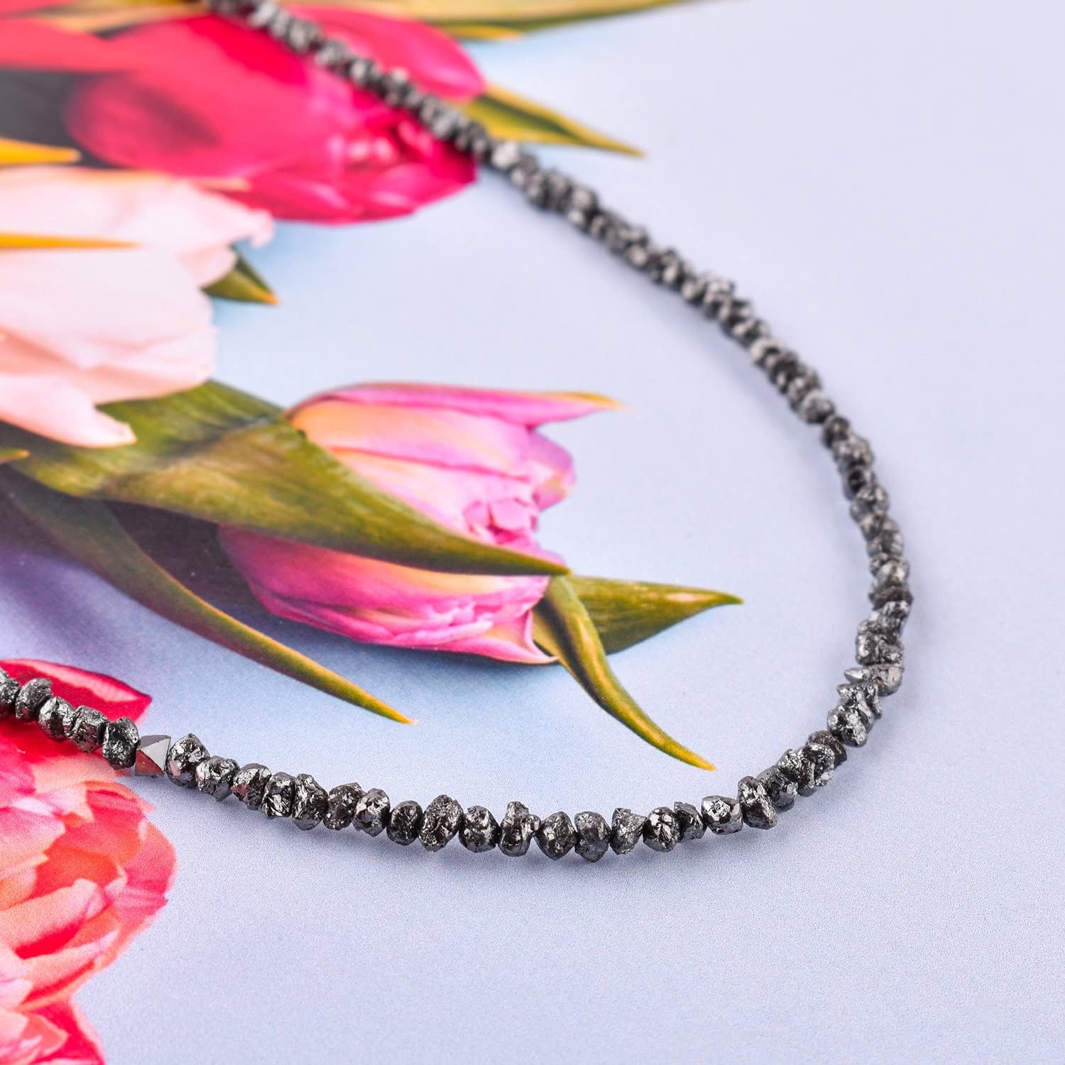 Natural Gemstone Crystal Beads Dainty Choker Necklace for Women, Healing Chakra Stones, Birthstone Jewelry, Rhodium Plated 925 Sterling Silver 18 inch, Birthday Gift for Her - Image 7