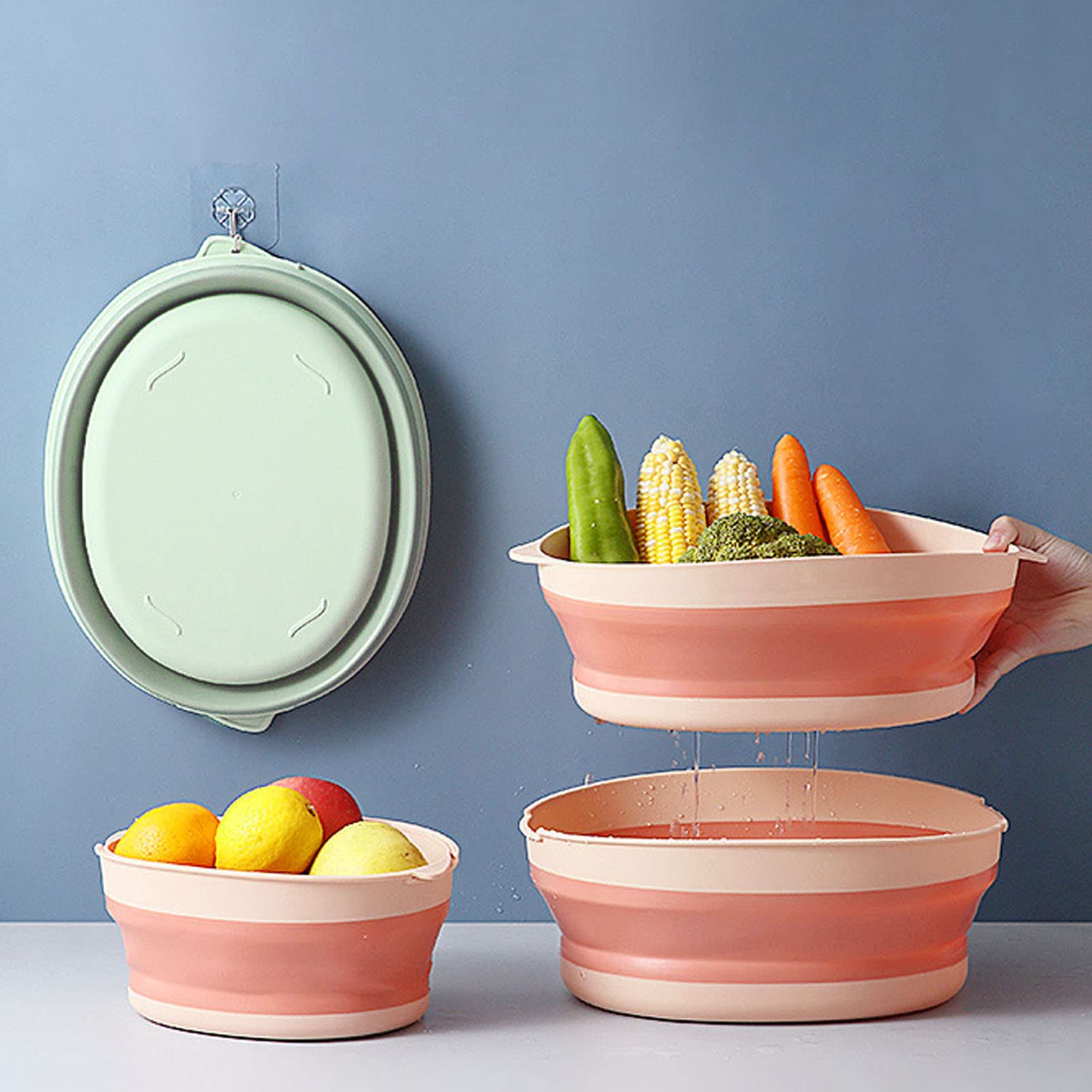 Youka Panier Passoire 2 En 1 Détachable | Bol Double Couche Pour Laver Et Égoutter Légumes, Fruits Et Pâtes | Plastique PP Sans BPA