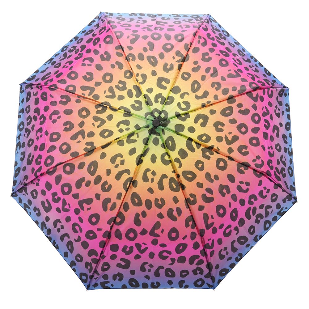 Undercover Neon Leopard Print Neon Ombre Leopard Print Supermini Umbrella Uu0435
