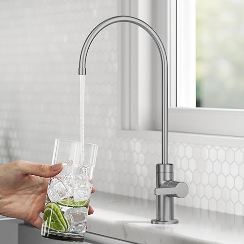 Miniatura 2 de Kraus Oletto - Grifo de filtro de agua potable de un solo mango para sistema de filtración de agua en acero inoxidable libre de manchas, FF-103SFS