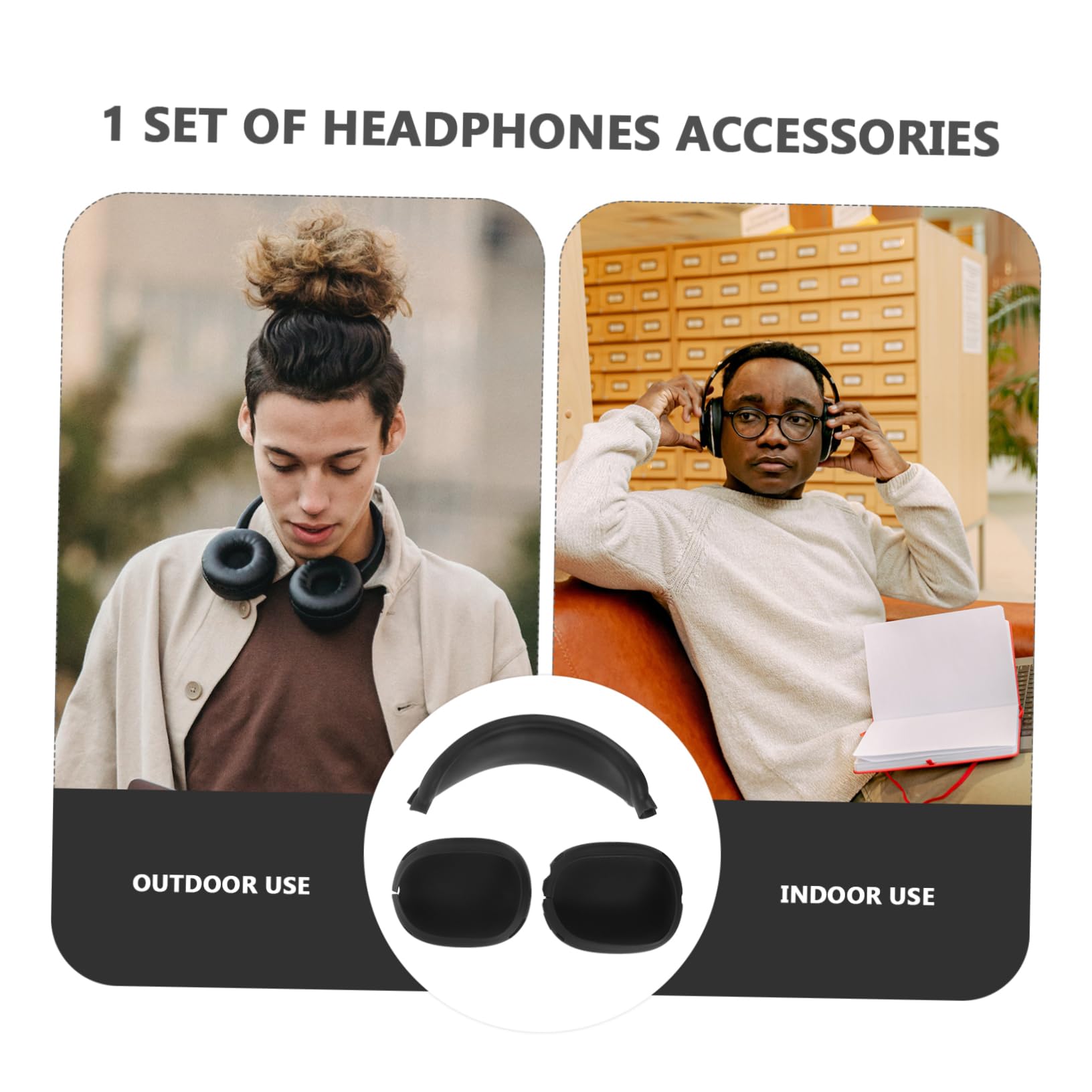 Angoily 4juegos Cojín De TPU para Auriculares Compatible Almohadilla y Funda De Removible Protección Antirayaduras y para