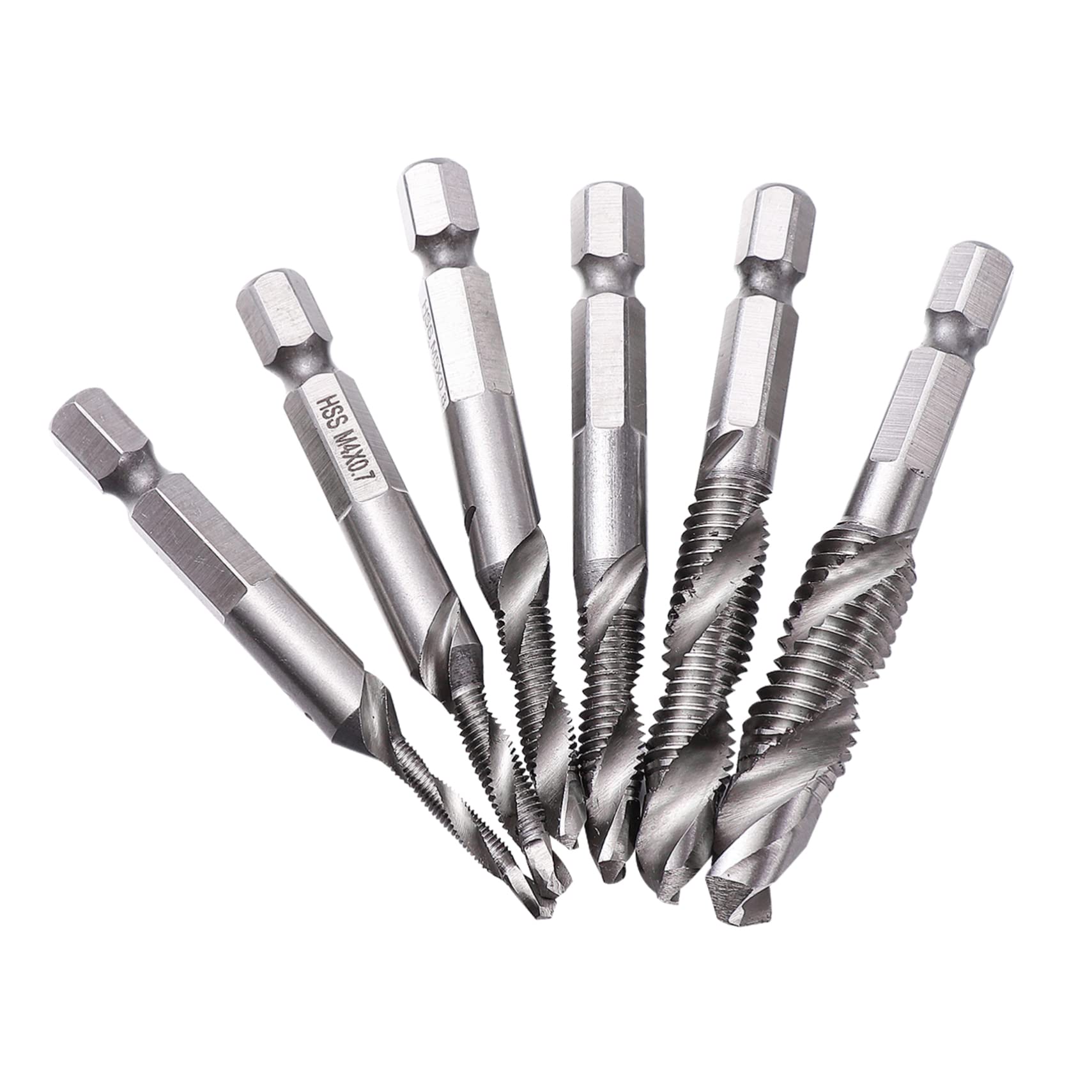 3 Series Juego De Brocas Toque Un Tornillo Cobalto Herramienta Broca Saburral Rosca Métrica Herramienta De Enhebrado Perforar Acero De Alta Velocidad 6 Piezas X 3
