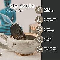 Vista 8 de Ancient VEDA Varillas de palo santo peruano 6 piezas con guía de sahumado – Alto contenido de resina, madera santa aromática de olor dulce