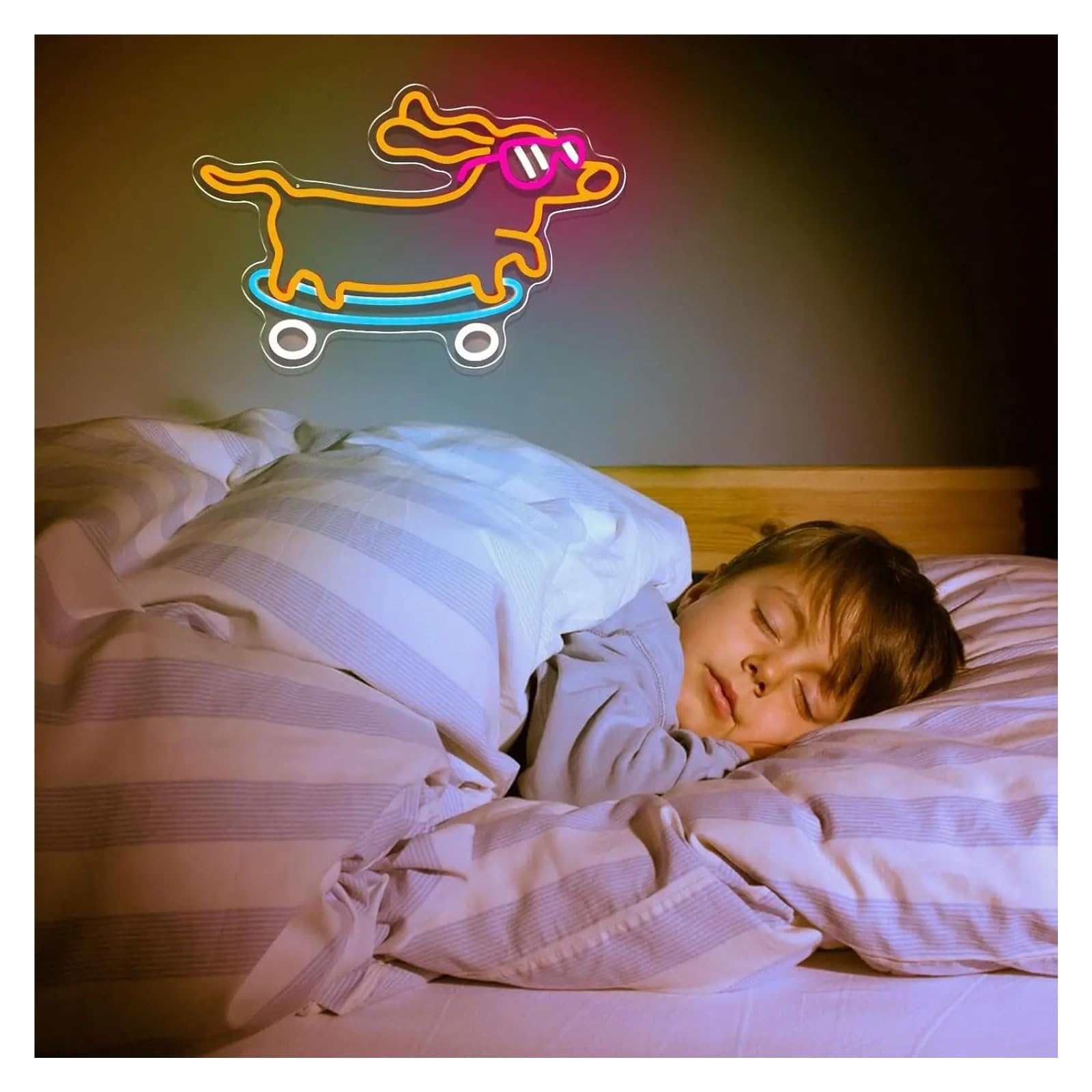 Scritta luminosa Insegna Al Neon Per Bassotti, Occhiali Per Cani Luce Dimmerabile Per Camera Da Letto, Bar, Negozio Di Animali, Amante Dei Cani Decorazione 41cmx27cm