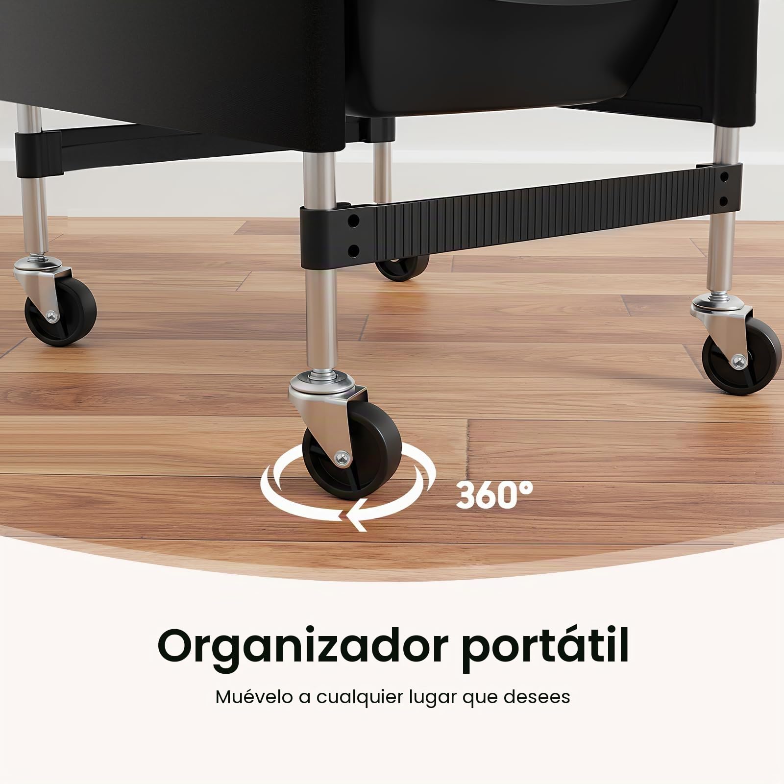 Equipo de carrito para salón de belleza, carro con bandeja para peinado y almacenamiento, puede ser utilizado en salones de belleza, peluquerías, hospitales e instalaciones sanitarias, negro
