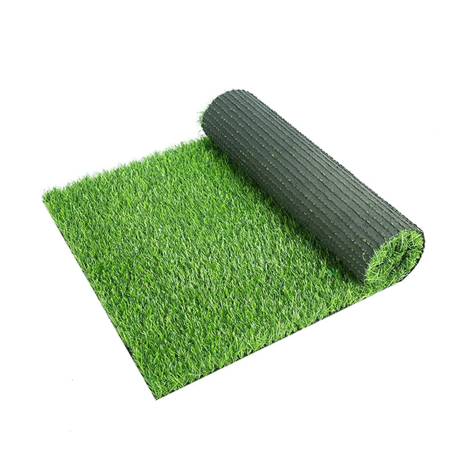 DFGRGRV Artificial Turf Artificial Grass Outdoor Garden Fences Roof Greening Schools Simulation Lawn Turf Fake Green Grass Mat Home Floor Decoration(2PCS 100x50x1.5CM)
