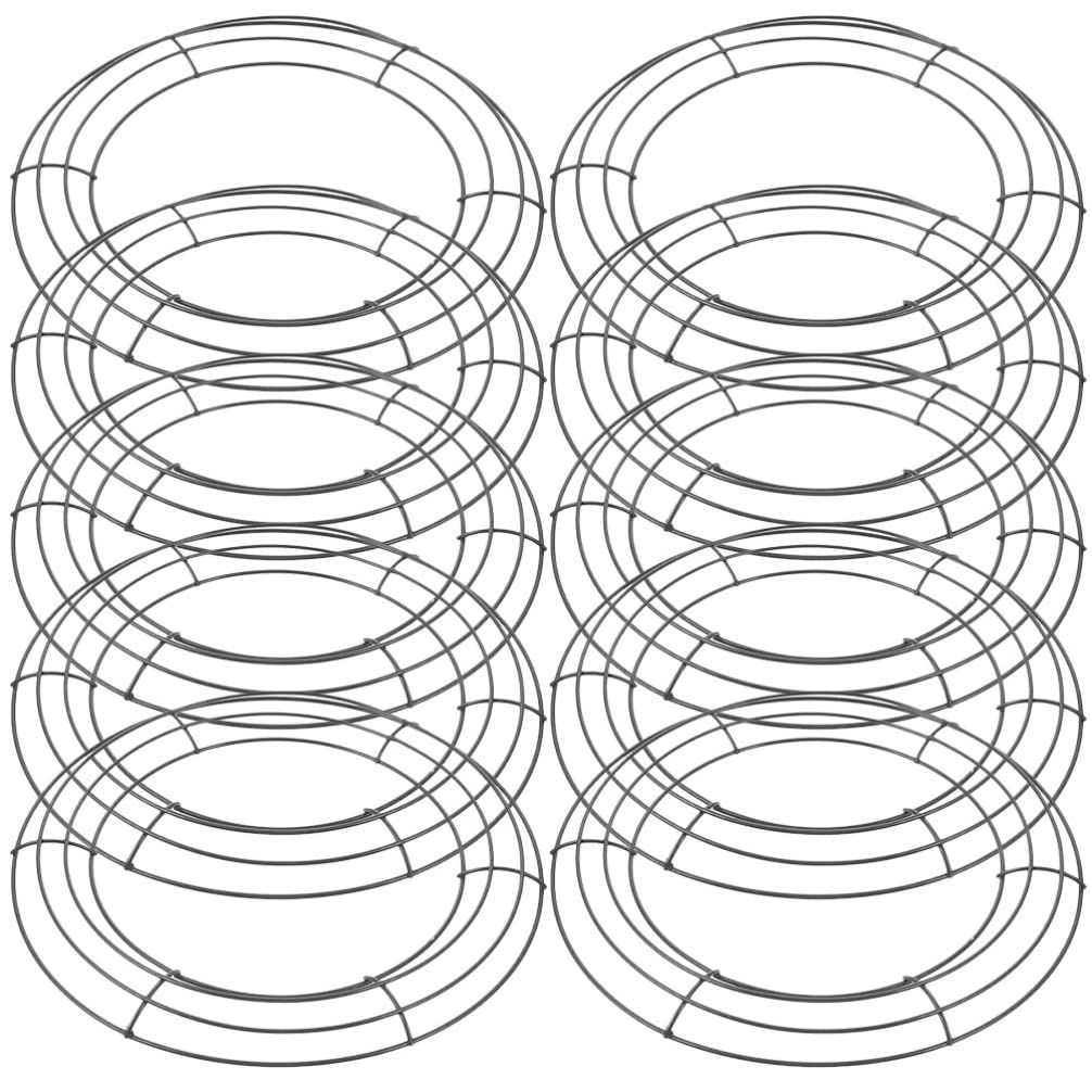 LIFKOME 10pcs Round Wire Wreath Frame for Flower Arrangements Garland Accessories Christmas Decoration for and Floral Creations