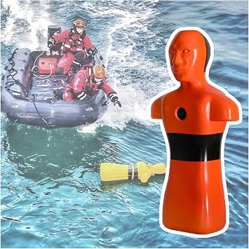 Water Rescue Dummy,Fire Training Drill Model,Rescue Rapid Water Injection Device,with 3 Water Injection Holes,No Assembly RequiredOrange