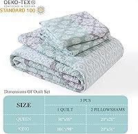Vista 3 de DDUOXIN Edredón Floral Tamaño Queen - Edredón Queen Reversible 100% Algodón con 2 Fundas Decorativas de Almohada, Colchas Suaves de Estilo Granja