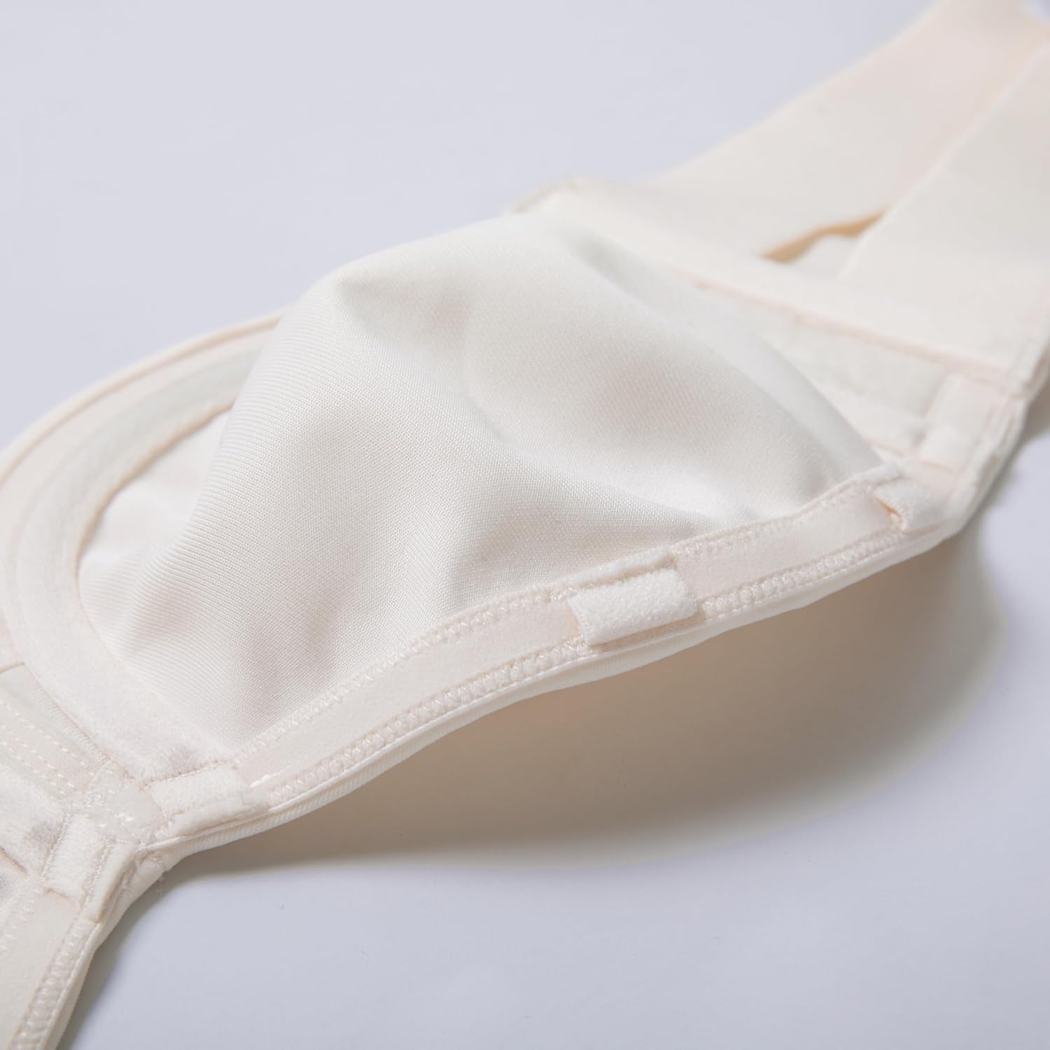 CALVENA Unlined Strapless Bra for Women Minimizer Seamless Bandeau Underwire Bra for Big Busted