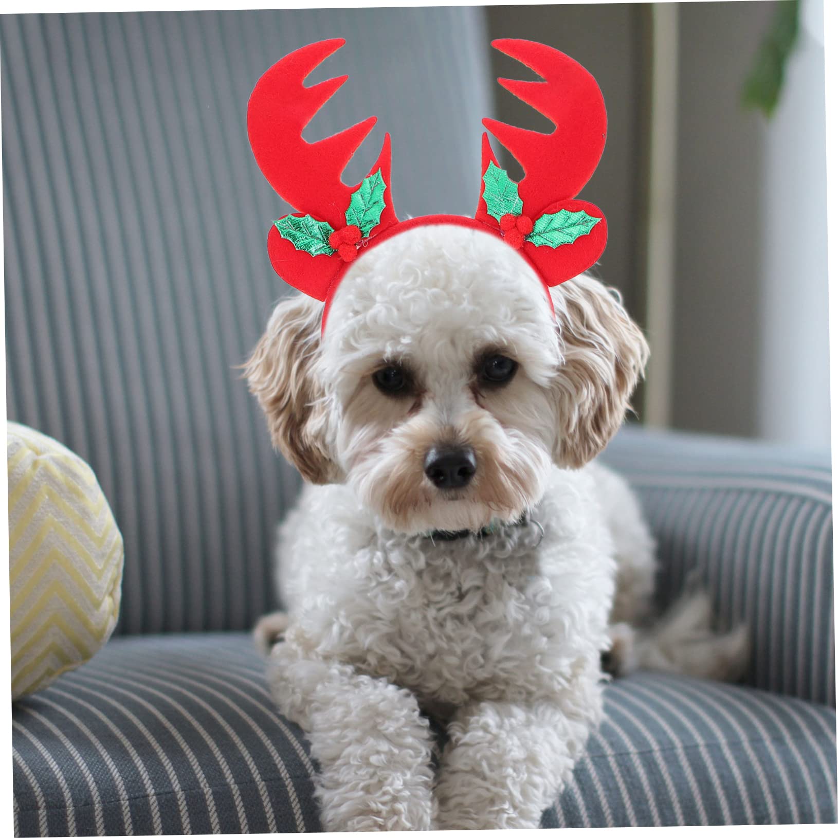 Mipcase 3sets Bandane per Cani e Accessori Natalizi per Animali Domestici Costume per Natale con Cerchietto da Renna e Lavabile e Morbido Adatto Cani e Gatti